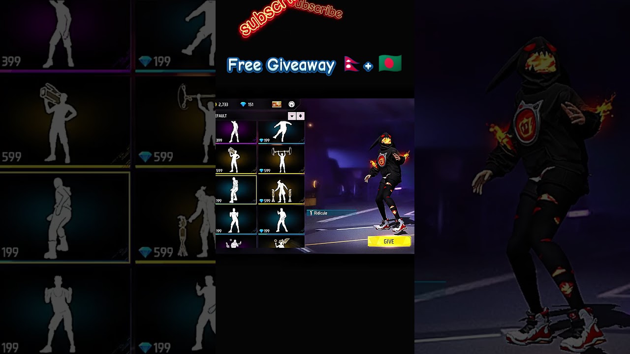 FREEFIRE [NEPAL] BANGLADESH | BD SERVER | Diamond Emote Giveaway| REDXATISH🇳🇵| 