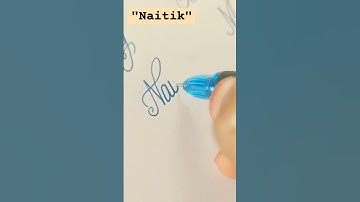 "Naitik" name in cursive handwriting #cursive #calligrahy #learn #art #share #names #shorts #shorts