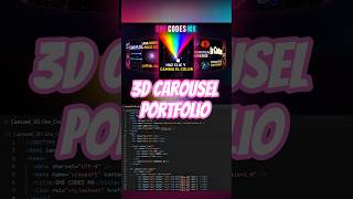 3D Carousel Portfolio #JavaScript #WebDevelopment #FrontendDeveloper #CSS3D #Programming
