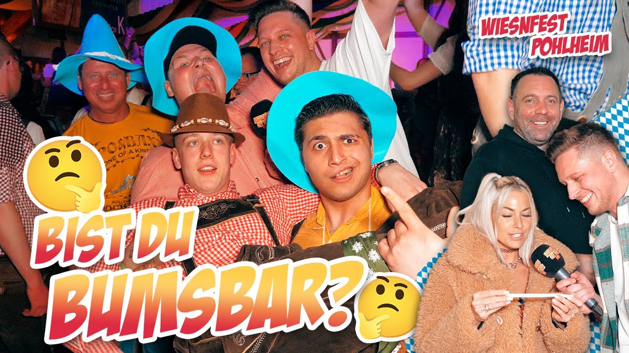 Bist du BUMSBAR? 🤔 Mit ISI GLÜCK & IKKE HÜFTGOLD 🥳 Straßenumfrage WIESNFEST POHLHEIM 🍻🥨