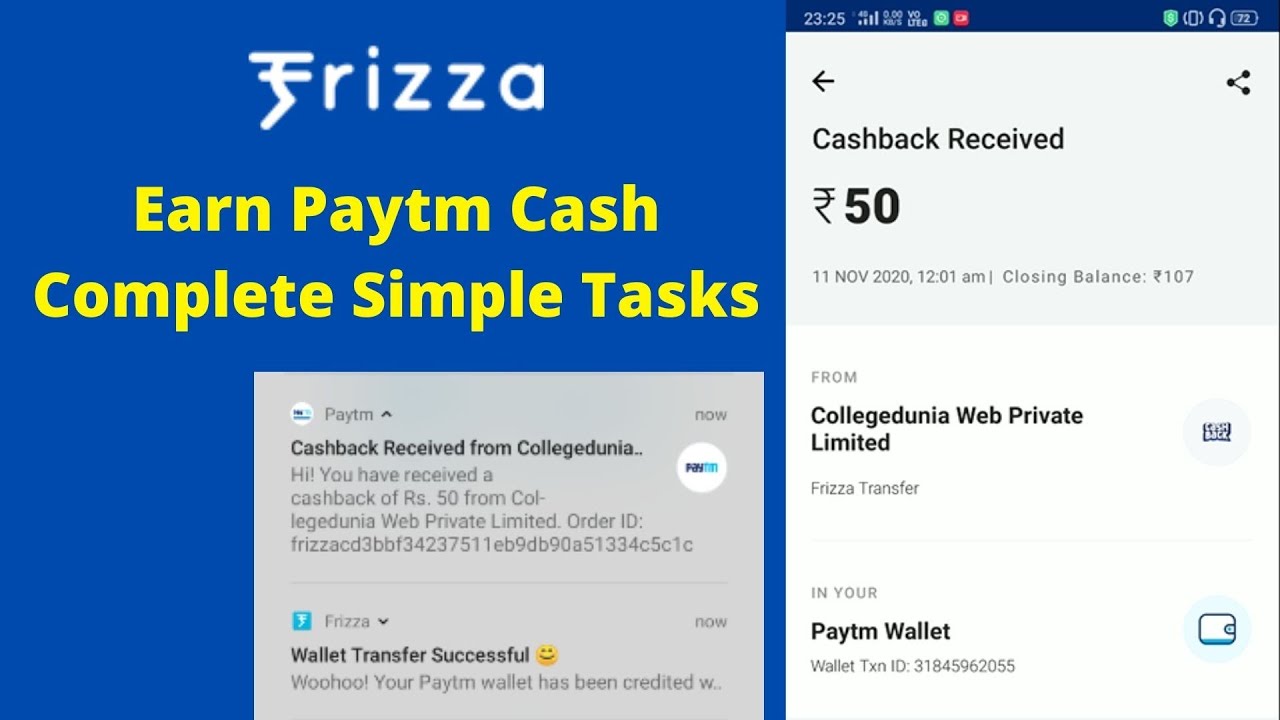 Frizza Earn Paytm Cash | JB Tech Tricks