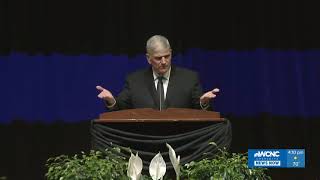 Franklin Graham at funeral for Watauga County deputies