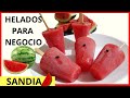 HELADOS DE SANDIA CASEROS /DELICIOSOS HELADOS CASEROS DE FRUTAS/ PALETAS DE SANDIA