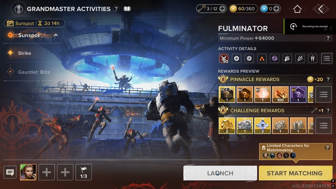 Destiny Rising : Solo Grandmaster - Fulminator (Jolder 68650)