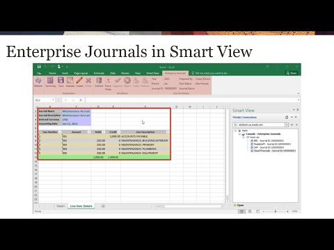 Working with Enterprise Journals in Smart View