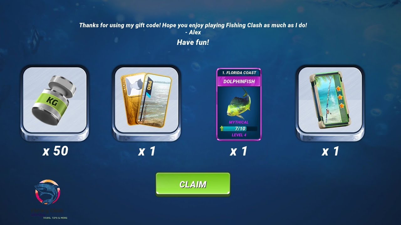 Fishing Clash : Gift Code 🎁 New Players Only, Pro Licence For Florida Coast 