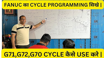 Learn FANUC CYCLE PROGRAMMING | How to use G71, G72, G70? Star Infotech CNC Training Institute