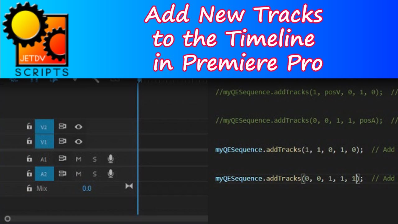 Add New Tracks to the Timeline in Premiere - YouTube