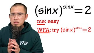 Solving sin(x)^sin(x)=2