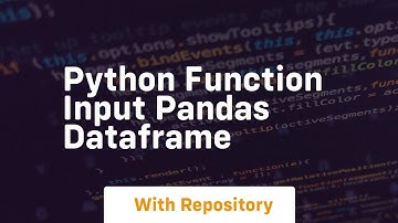 python function input pandas dataframe