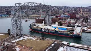 Ocean7 Ranger Makes her epic First Saltie Arrival of 2026 Under Duluth's Iconic Aerial Lift Bridge