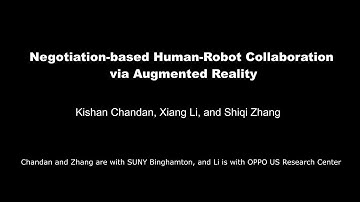 Negotiation-based Human-Robot Collaboration via Augmented Reality