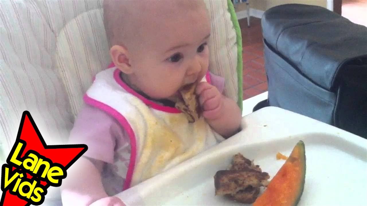 Baby Led Weaning Day 11 Canteloupe & French Toast TheFunnyrats