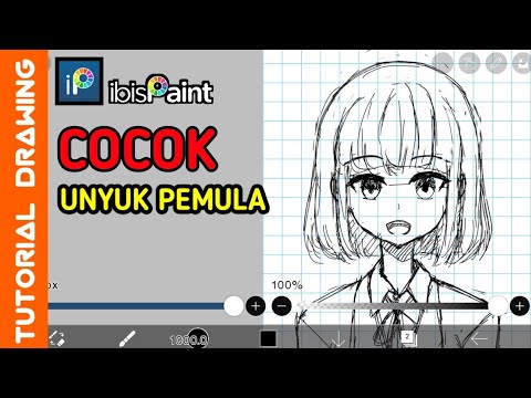 Tutorial menggambar anime untuk pemula di ibis paint x - YouTube