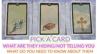 PICK A CARD ~ WHAT ARE THEY HIDING/NOT TELLING YOU ❤️🕊️ WHAT U NEED TO KNOW ABOUT THEM 🌞TIMELESS