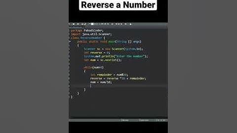How to Reverse a Number in Java  #javatutorial #javaforbeginners #javaprogramming