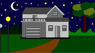 MS paint drawing tutorial easy step by step | Night scenery drawing | Scenery drawing in MS Paint screenshot 5