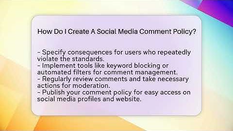 How Do I Create A Social Media Comment Policy? - Everyday-Networking