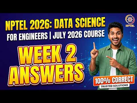 NPTEL Data Science For Engineers Week 2 Answers (July 2026 Course) | NPTEL 2026