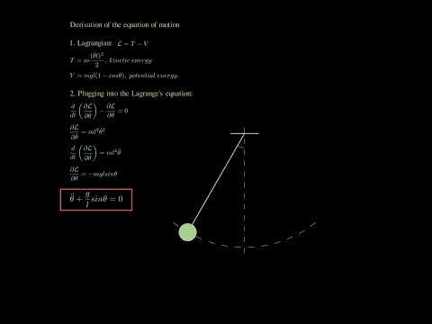 Lagrangian mechanics :: simple pendulum simulation
