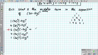 TU4L17 Pascals triangle review part III Algebra binomial theorem expansion powers statistics