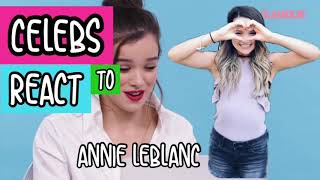 CELEBS REACT TO ANNIE LEBLANC! (SHAWN MENDES, DEMI LOVATO, KATY PERRY and more!) | Bratayley Bites