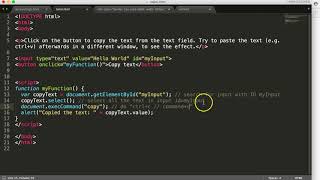 JS for beginners reading the copy text button