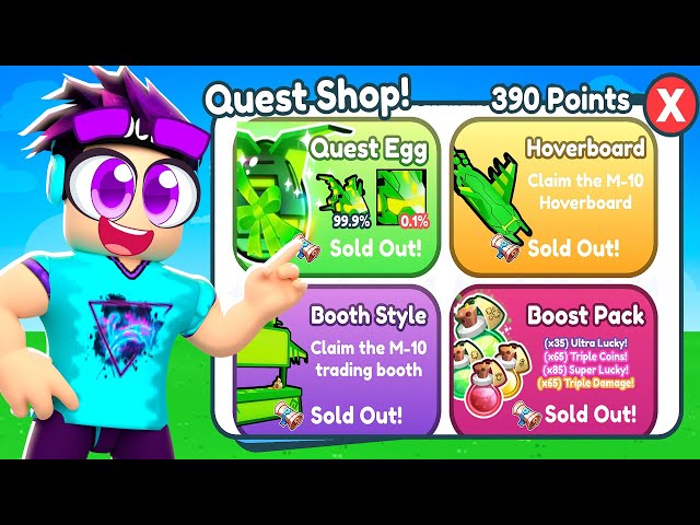 I Bought EVERYTHING In The Pet Sim X Quest Shop! 