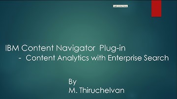 IBM Content Navigator Plug-in - IBM Content Analytics with Enterprise Search plug-in