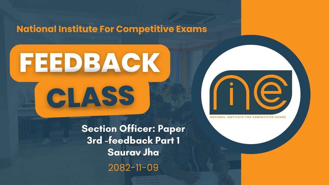 Section Officer: Paper 3rd -feedback Part 1- Saurav Jha
