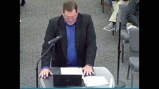 Chris Doherty, Public Utilities Director, presents the Rolling Meadows Utility Development Agreement