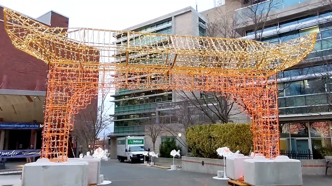 A Christmas Walk Through Centennial Square Victoria BC YouTube