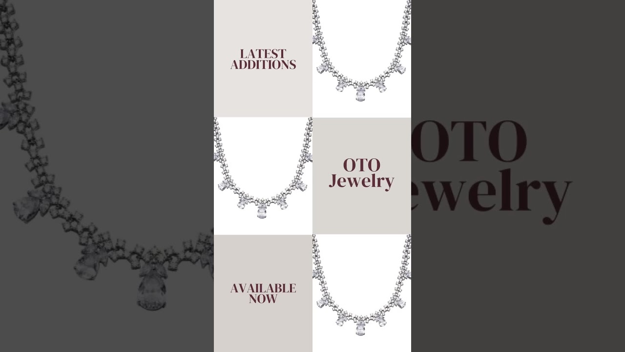 Rhodium Plated 925 Sterling Silver Multi Teardrop Clear CZ Tennis Necklace