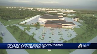 Milo’s Tea Company breaks ground at new $130 million facility in Spartanburg, officials say