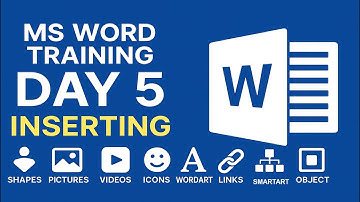 MS Word Full Course - Day 5:   Insert Tab Mastery: Shapes, Pictures, SmartArt, WordArt, Videos RB.