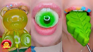 Satisfying ASMR Eating 💚GREEN FOOD💚Compilation  Mukbang 먹방