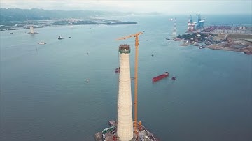 Tiến độ cáp treo vượt biển dài nhất thế giới nối Cát Hải - Cát Bà | T5/2019