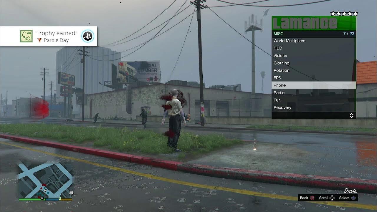 Ps4 gta5 lamance mod menu showcase youtube