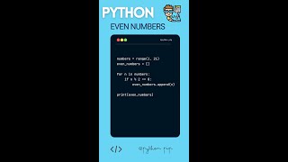 Python Trick 🔥 Quickly identify even numbers! #python #coding #programming #code