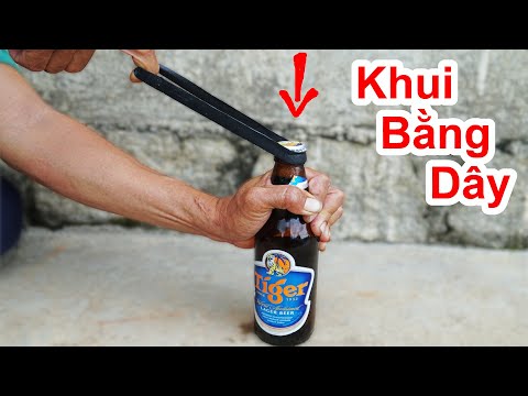 Video Khui Bia Bằng 1 Sợi Dây / Experiment : Plastic rope... - youtube