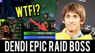 NaVi Dendi RAID BOSS 10000 Max HP Pudge 50 Kills IMPOSSIBLE Hook Dota 2 7.06 Patch