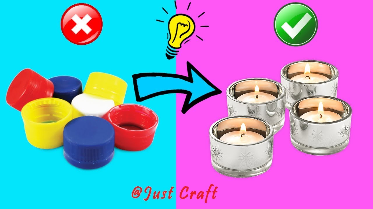 6 Tea Light Ideas from Bottle Caps Tea Light making at home Just