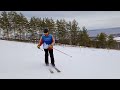 Вращение на горных лыжах. Инструктор Алексей Николаев. Хвалынский горнолыжный курорт.