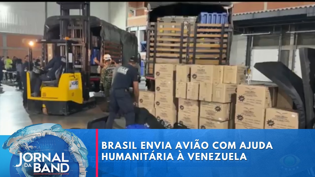 Brasil envia avião com ajuda humanitária à Venezuela | Jornal da Band
