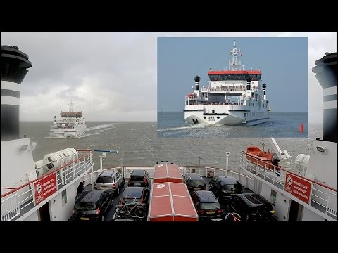 Vaar mee met de veerboot naar Ameland (realtime captain's view)