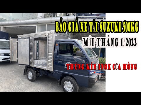 Video GIÁ XE TẢI SUZUKI 500KG THÙNG KÍN FULL INOX 2022 | Thu... - youtube