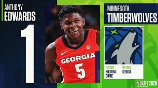 Anthony Edwards 1st Pick 2020 NBA Draft!