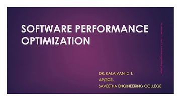 software performance optimization