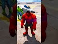 GREEN HULK NE RED HULK KE BEZZETI KAR DE 😱#gta #shortsfeed #shorts
