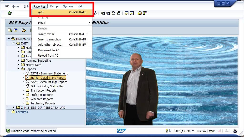 Sap Favorites Show Transaction Code Sap Favorites Show Transaction Code